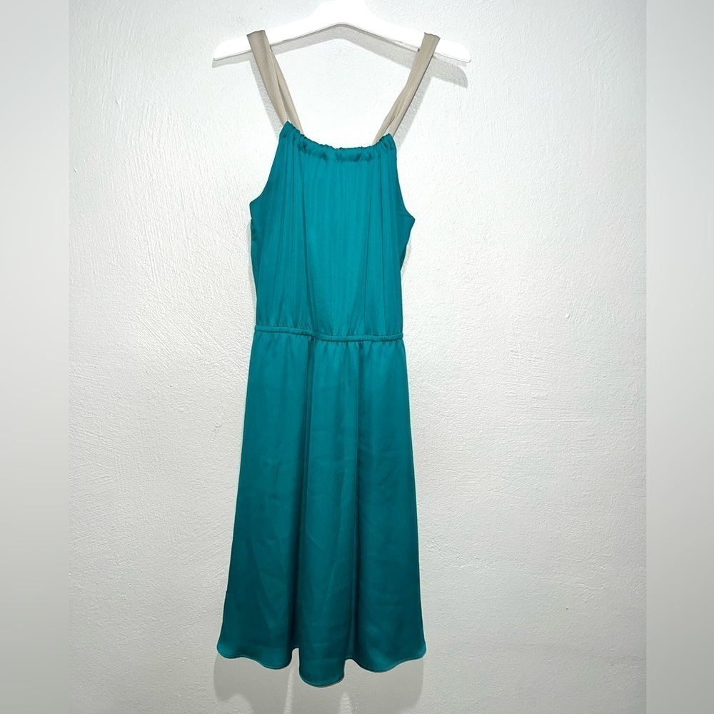 The Limited Green Teal Sleeveless Midi Dress